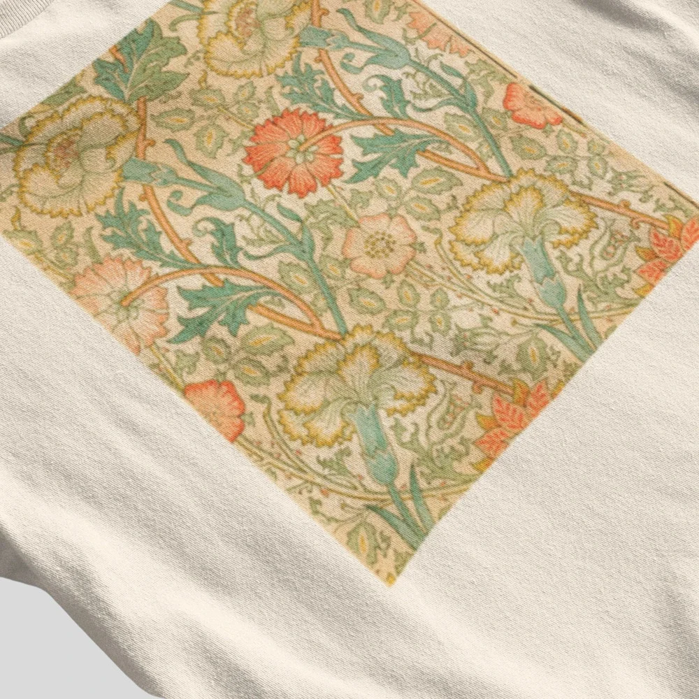 Vintage Floral Orange Sage Graphic Tee - Picture 3 of 5